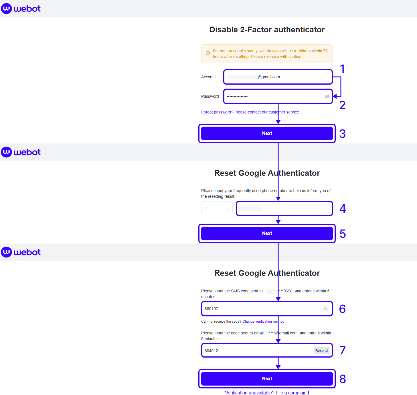 Webot I can log in to my account, but Google Authenticator is not accessible or has stopped workin 8.png